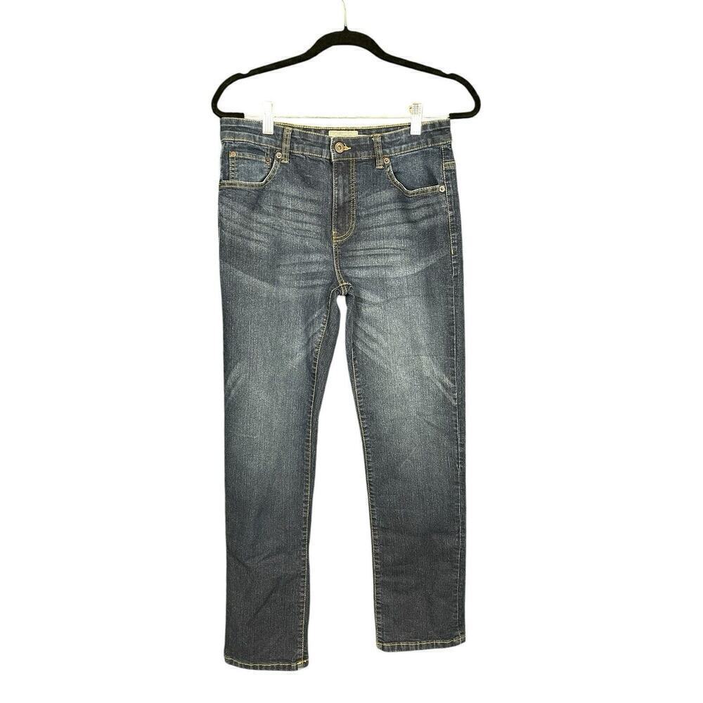 Lucky Brand Dark Denim Boys Jeans Size 16 Classic Straight Stretch